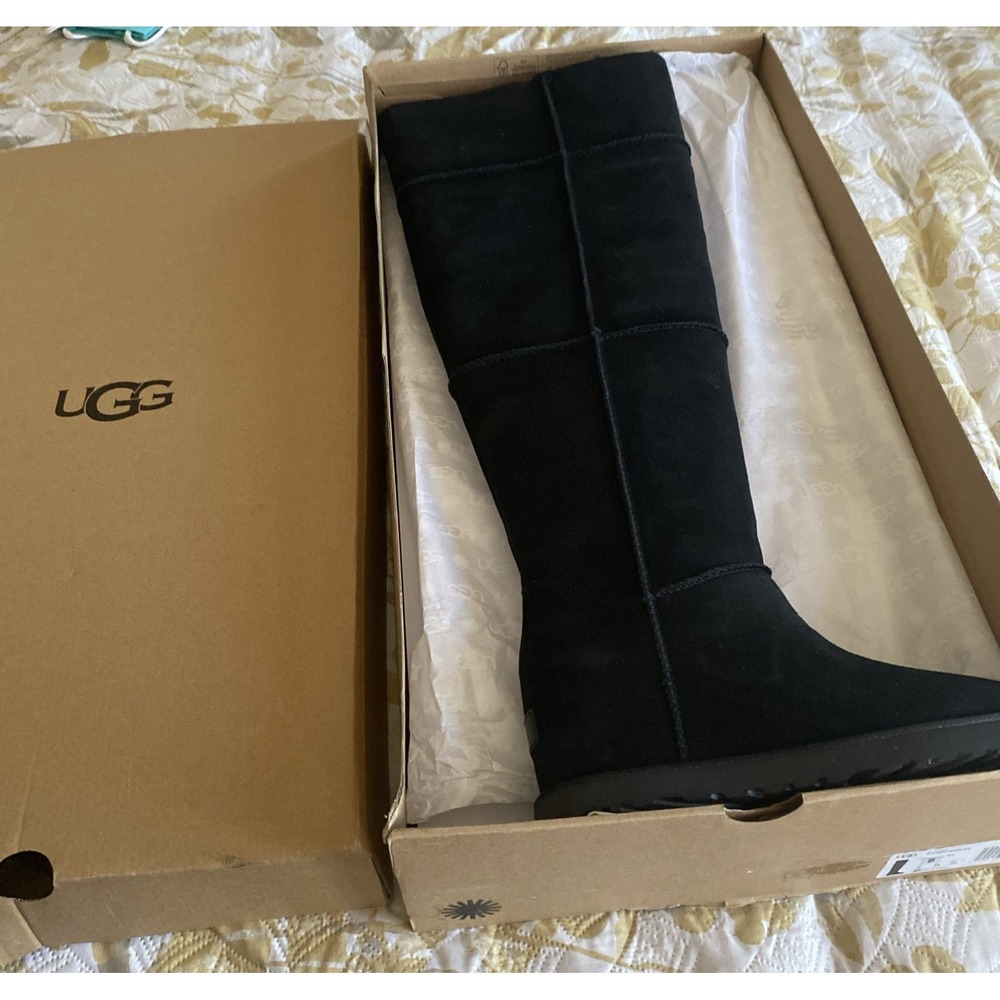 UGG Classic Femme Over-the-Knee Size 8 Women's Boot - Black New In Original Box